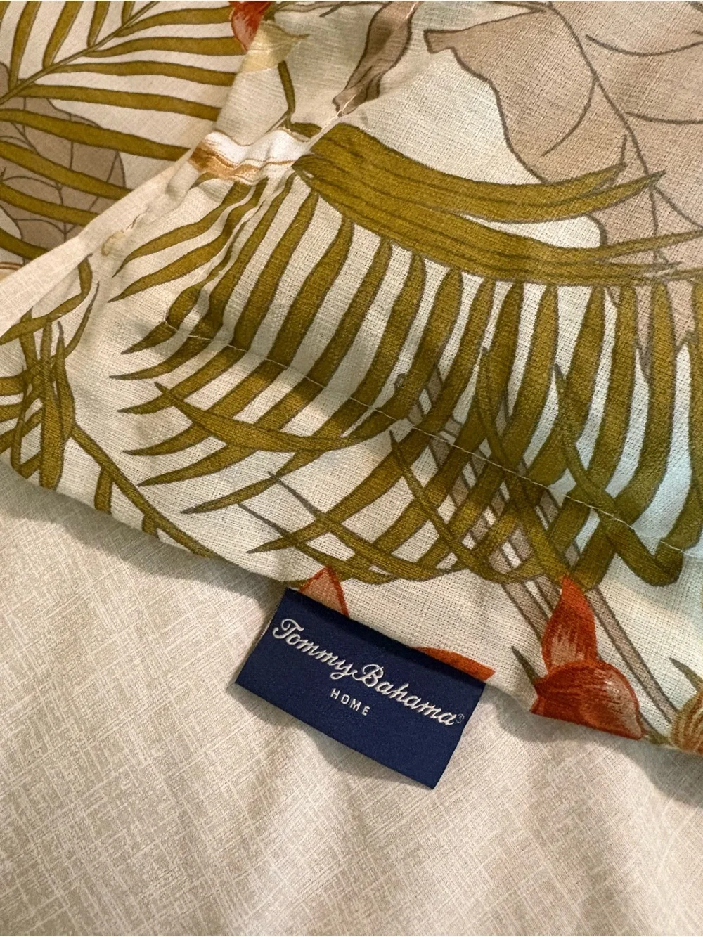 Tommy Bahama Tropical Floral Comforter in Green & Orange